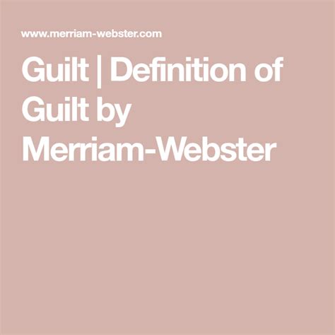 guilt definition webster